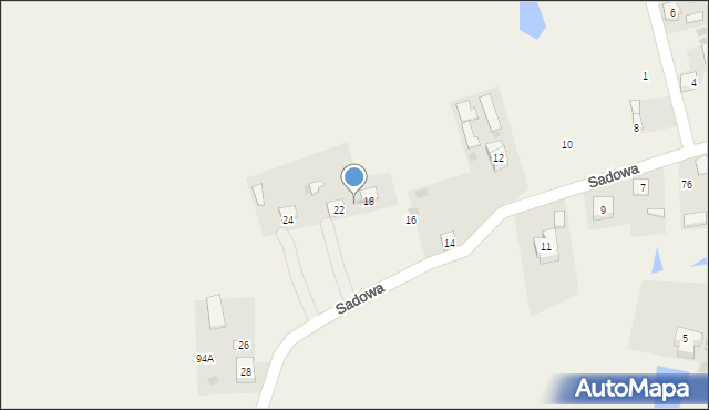 Brzeźno, Sadowa, 20, mapa Brzeźno