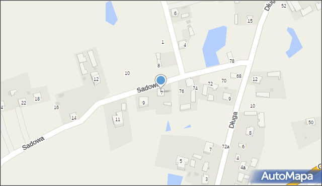 Brzeźno, Sadowa, 7, mapa Brzeźno