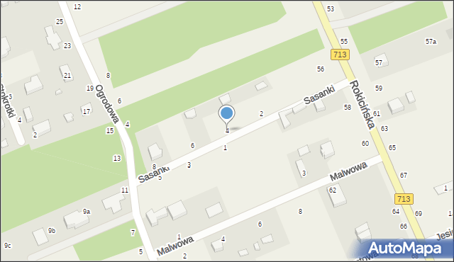 Bukowiec, Sasanki, 4, mapa Bukowiec