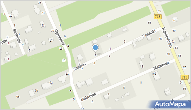 Bukowiec, Sasanki, 6, mapa Bukowiec
