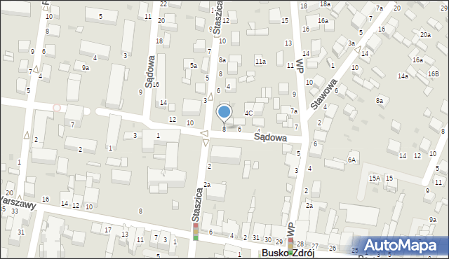 Busko-Zdrój, Sądowa, 8, mapa Busko-Zdrój