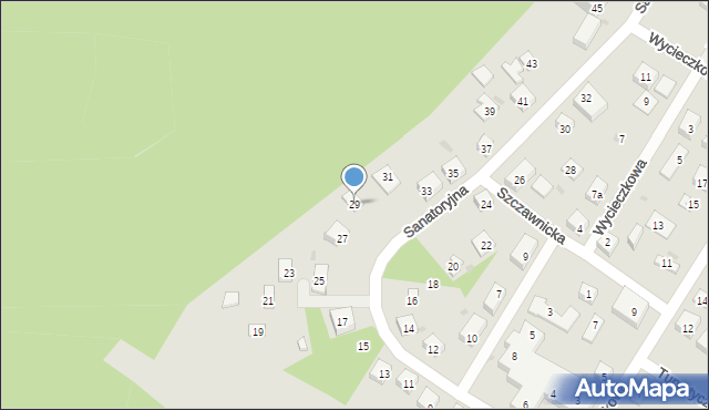 Bydgoszcz, Sanatoryjna, 29, mapa Bydgoszczy
