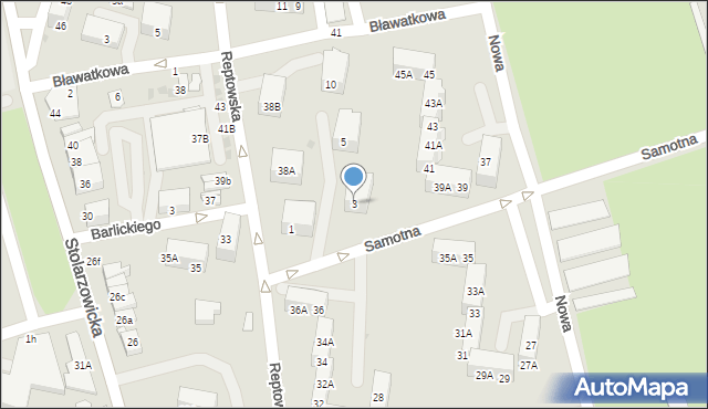 Bytom, Samotna, 3, mapa Bytomia