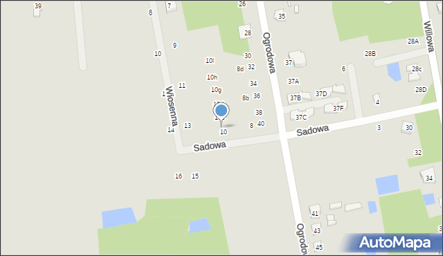 Cegłów, Sadowa, 10a, mapa Cegłów