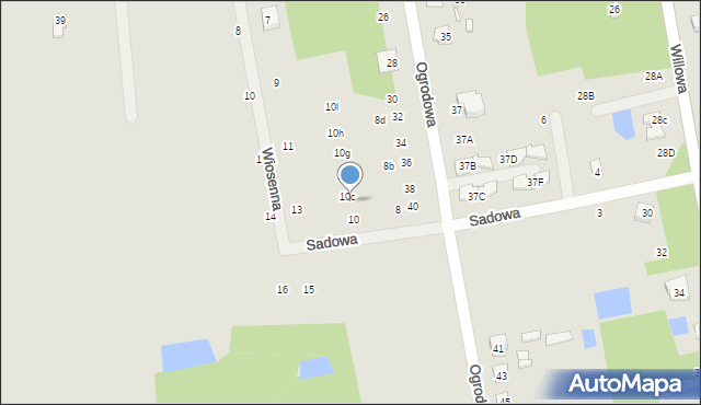 Cegłów, Sadowa, 10b, mapa Cegłów