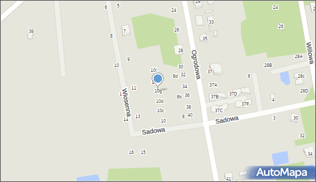 Cegłów, Sadowa, 10g, mapa Cegłów