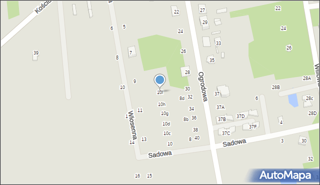 Cegłów, Sadowa, 10l, mapa Cegłów