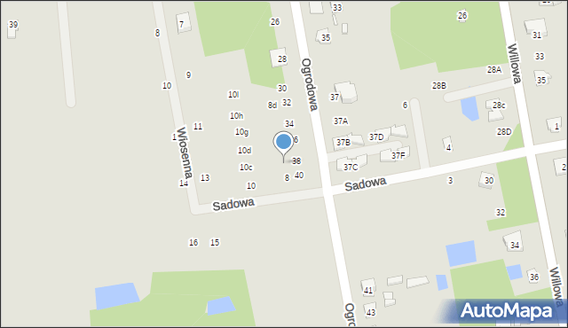 Cegłów, Sadowa, 8a, mapa Cegłów