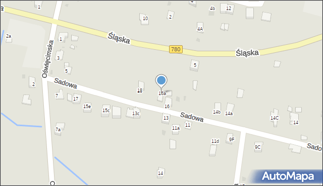 Chełmek, Sadowa, 16a, mapa Chełmek