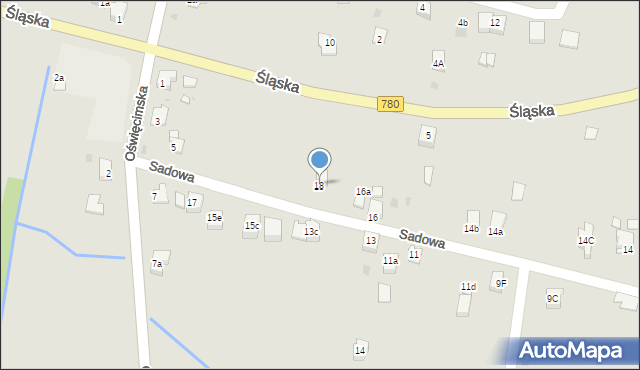 Chełmek, Sadowa, 18, mapa Chełmek