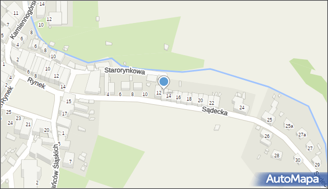 Chełmsko Śląskie, Sądecka, 13, mapa Chełmsko Śląskie