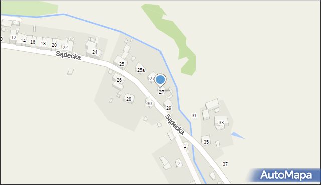 Chełmsko Śląskie, Sądecka, 27B, mapa Chełmsko Śląskie