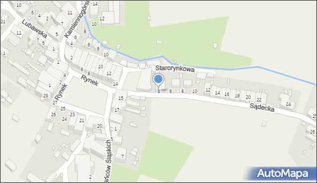 Chełmsko Śląskie, Sądecka, 4, mapa Chełmsko Śląskie