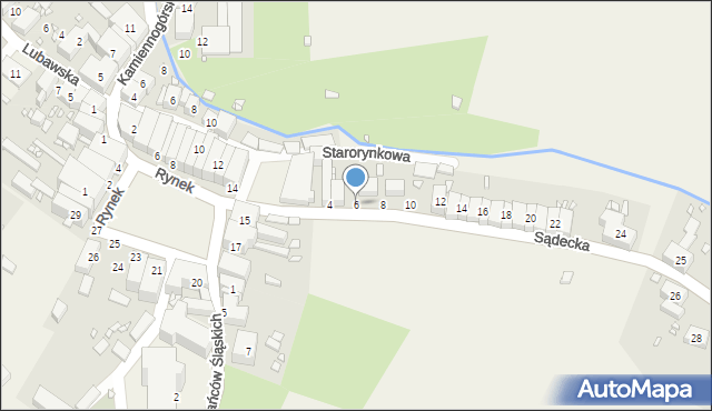 Chełmsko Śląskie, Sądecka, 6, mapa Chełmsko Śląskie