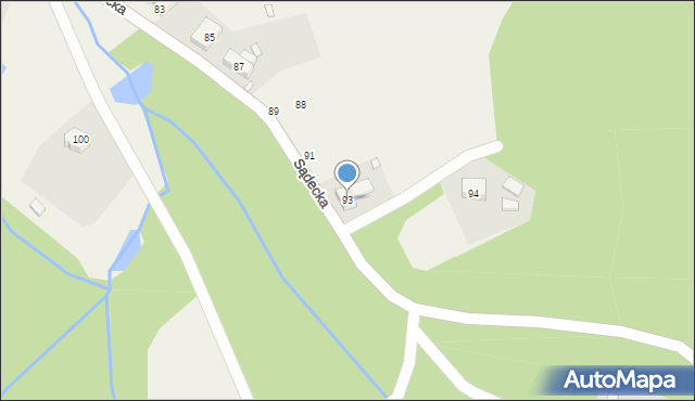 Chełmsko Śląskie, Sądecka, 93, mapa Chełmsko Śląskie