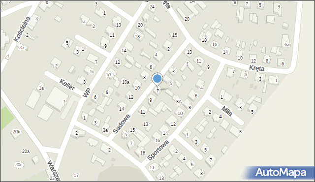 Chodecz, Sadowa, 7, mapa Chodecz