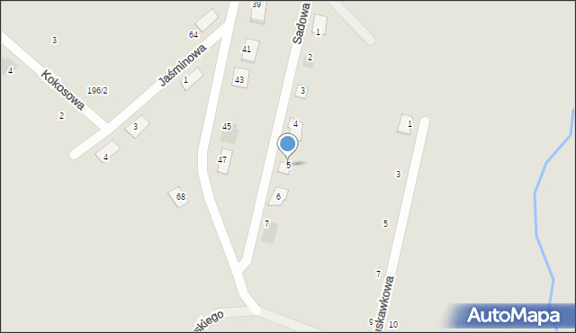 Chojna, Sadowa, 5, mapa Chojna