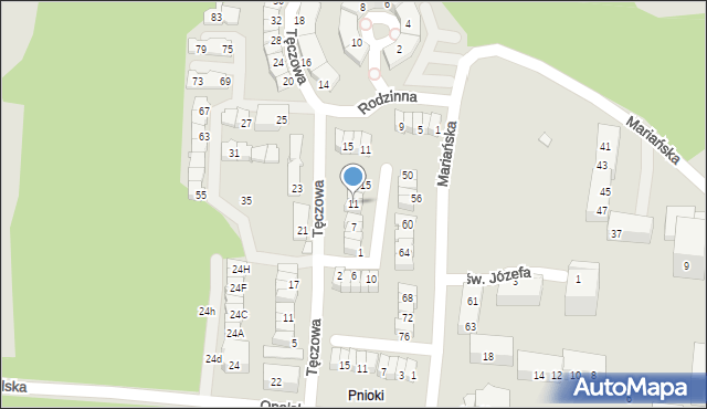 Chorzów, Sąsiedzka, 11, mapa Chorzów