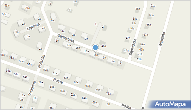 Chrząstawa Mała, Sąsiedzka, 11a, mapa Chrząstawa Mała