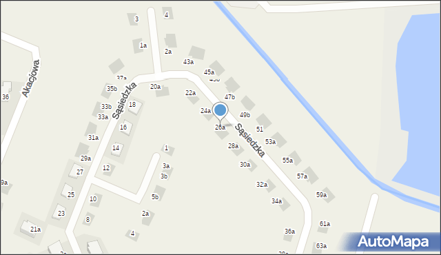 Chrząstawa Mała, Sąsiedzka, 26a, mapa Chrząstawa Mała