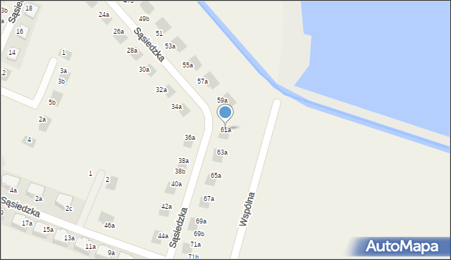 Chrząstawa Mała, Sąsiedzka, 61a, mapa Chrząstawa Mała