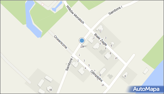 Chwaszczyno, Sambora I, 129, mapa Chwaszczyno