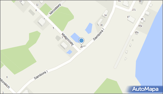 Chwaszczyno, Sambora I, 40, mapa Chwaszczyno