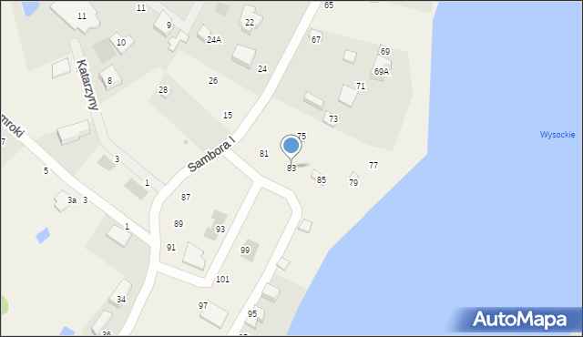 Chwaszczyno, Sambora I, 83, mapa Chwaszczyno