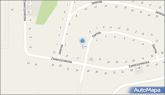 Cieszów, Sarnia, 1, mapa Cieszów