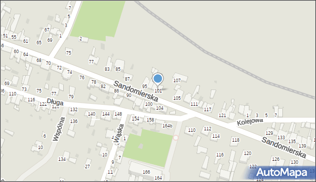 Ćmielów, Sandomierska, 101, mapa Ćmielów