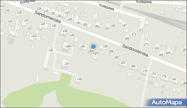 Ćmielów, Sandomierska, 152, mapa Ćmielów