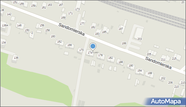 Ćmielów, Sandomierska, 176, mapa Ćmielów