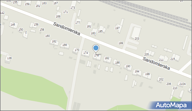 Ćmielów, Sandomierska, 178, mapa Ćmielów