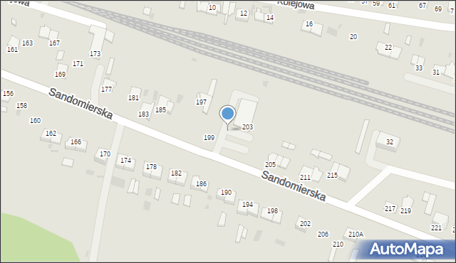 Ćmielów, Sandomierska, 201, mapa Ćmielów