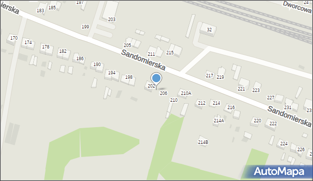 Ćmielów, Sandomierska, 204, mapa Ćmielów