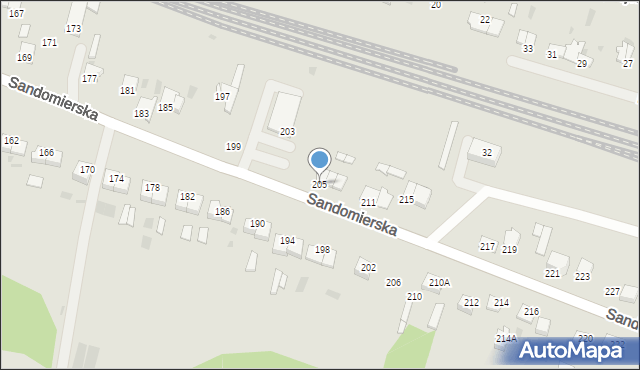 Ćmielów, Sandomierska, 205, mapa Ćmielów