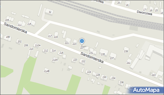 Ćmielów, Sandomierska, 227, mapa Ćmielów