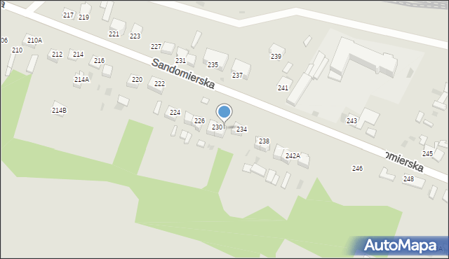 Ćmielów, Sandomierska, 232, mapa Ćmielów
