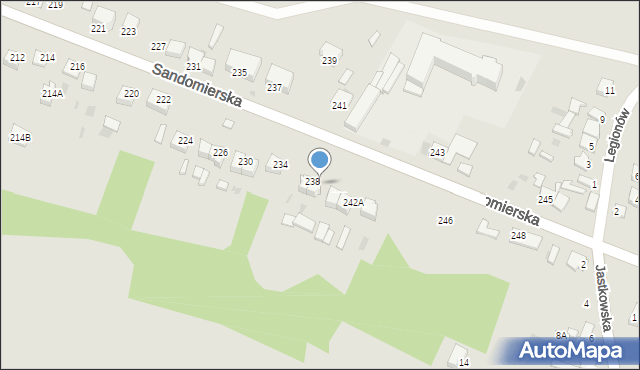 Ćmielów, Sandomierska, 240, mapa Ćmielów
