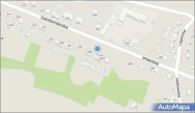 Ćmielów, Sandomierska, 242, mapa Ćmielów