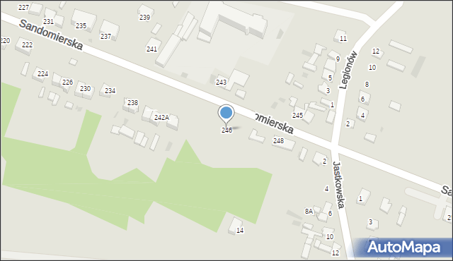 Ćmielów, Sandomierska, 246, mapa Ćmielów
