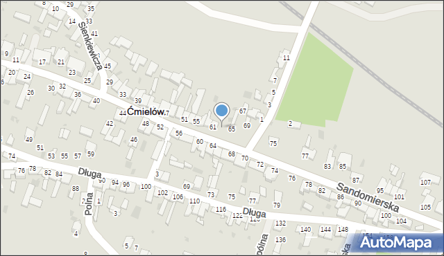 Ćmielów, Sandomierska, 63, mapa Ćmielów