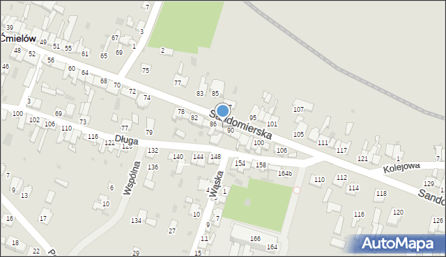 Ćmielów, Sandomierska, 88, mapa Ćmielów