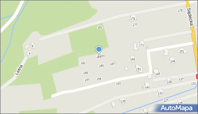 Czchów, Sądecka, 163, mapa Czchów