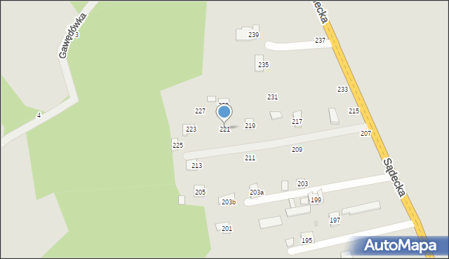 Czchów, Sądecka, 221, mapa Czchów