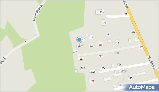 Czchów, Sądecka, 223, mapa Czchów