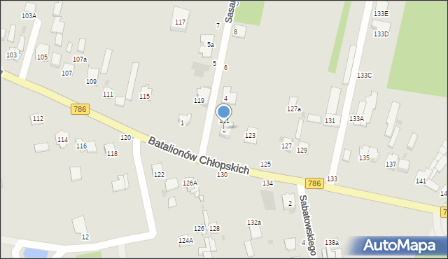 Częstochowa, Sasankowa, 2, mapa Częstochowy