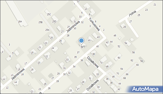 Dąbrowa, Sadowa, 39, mapa Dąbrowa