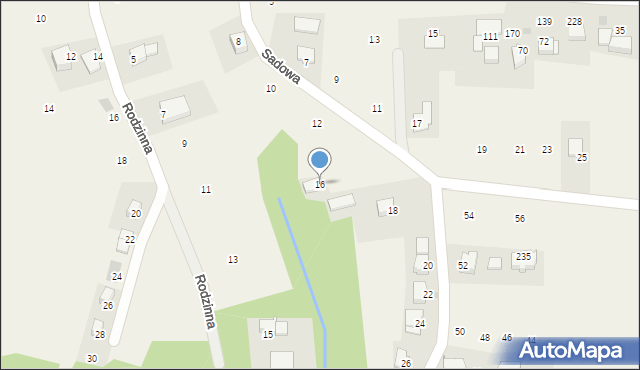 Dąbrowa Szlachecka, Sadowa, 16, mapa Dąbrowa Szlachecka