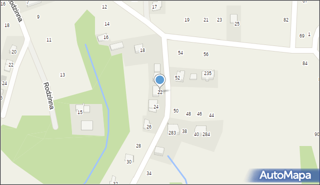 Dąbrowa Szlachecka, Sadowa, 22, mapa Dąbrowa Szlachecka